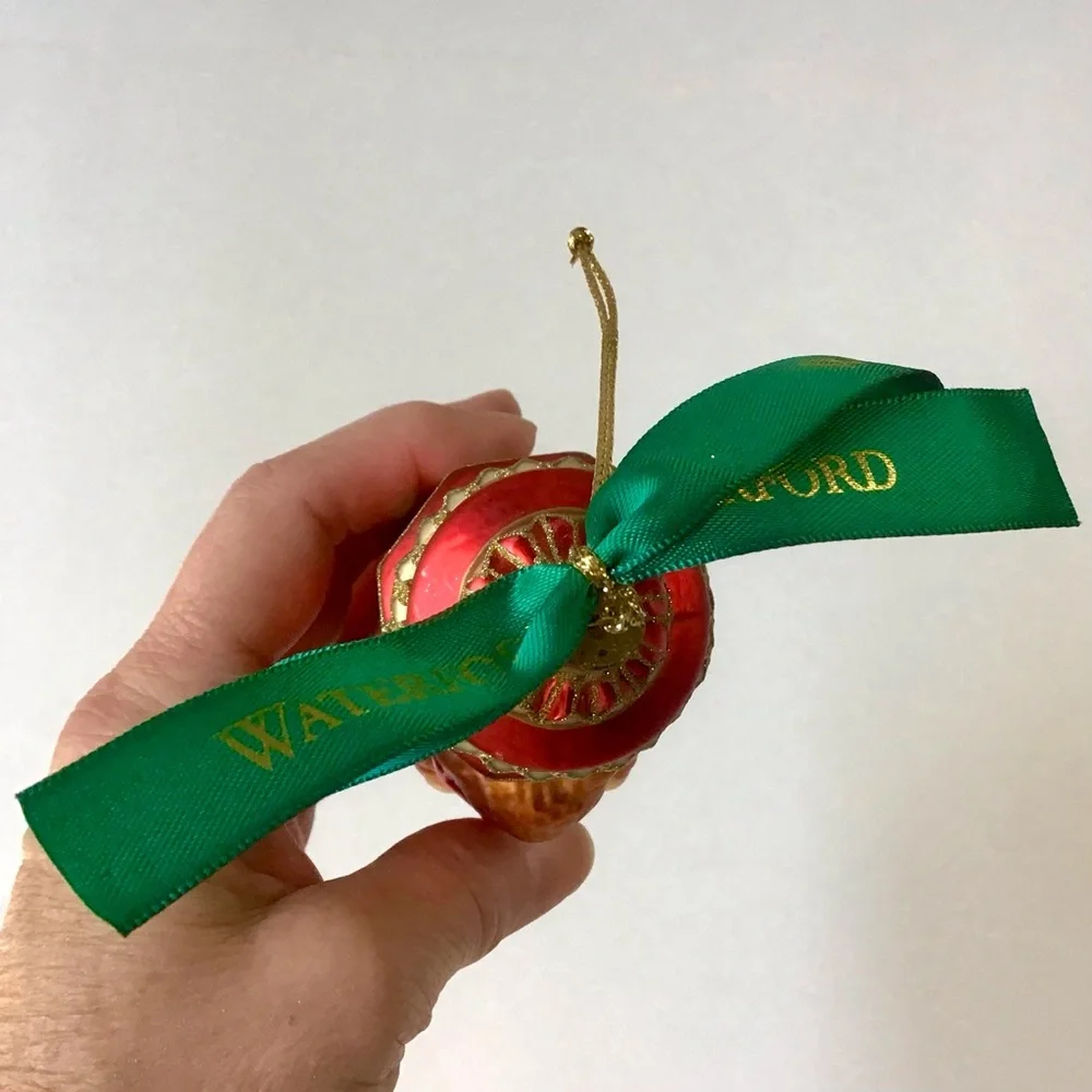 Vintage Waterford Holiday Heirlooms Glass Ornament 2001 Baby’s First Bottle